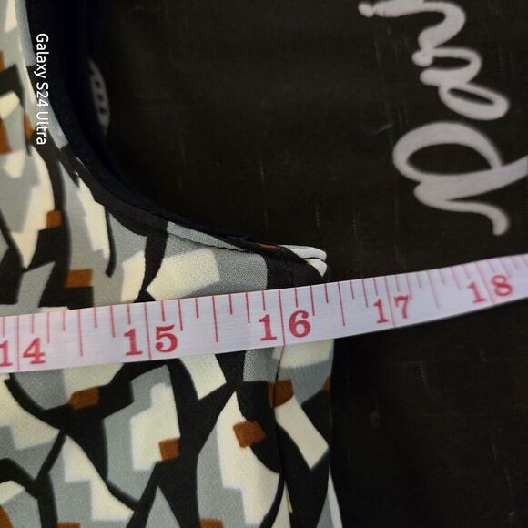 Zara Basic Abstract Geometric Print Sleeveless Blouse Size XS Multicolor - Picture 4 of 6